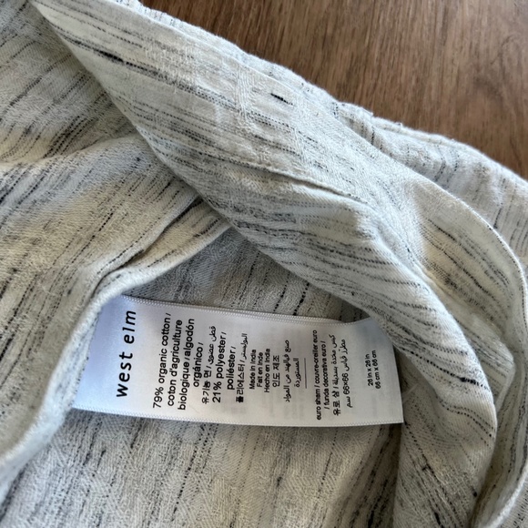 26in x 26 in - grey west elm pillowcase, shabby chic - Picture 3 of 4